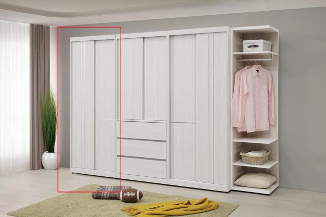 科琳2.7尺雙吊推門衣櫥